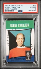 1967 A & BC FB STAR PLAYERS #21 BOBBY CHARLTON PSA 6