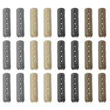 24Pcs 23mm Open Mouth Shoelace Tips Caps, Khaki/Light Khaki/Gray/Dark Gray