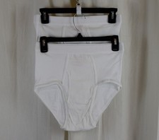 Hanes Mens 6 PACK Underwear Brief Full Rise Cotton White Size Medium