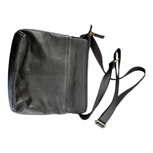 Fat Face Womens Black Genuine Leather Crossbody Bag Purse Classic - Picture 3 of 13