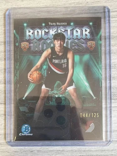 2025 Topps Bowman Chrome Rockstar Rookies Aqua Refrac #RR-16 Yang Hansen /125 RC