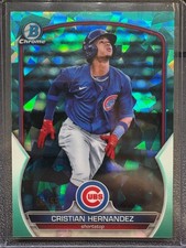 2023 Bowman Sapphire Edition Chrome Prospects Aqua /55 Cristian Hernandez