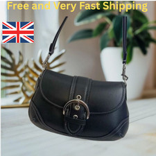 Coach CR699 Soho Shoulderand Bag Regeneratble Leather Black Women's,............