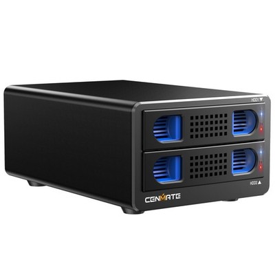 2 Bay Hard Drive Enclosure 10Gbps USB A/C 3.2 Gen 2 for 2.5''/3.5'' HDD/SSD - Hot