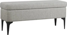 Upholstered Storage Bench with Metal Leg Home Décor|Bench with Storage for Livin