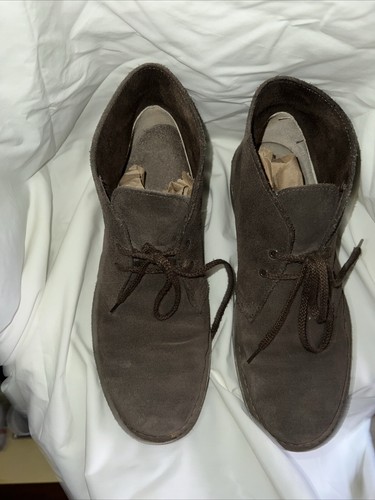 Clarks Bushacre Mens Size 8.5 Brown Leather Chukka Lace Up Suede Boots 15522 - Picture 2 of 8