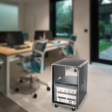 New 16U Rolling Network Server Data Cabinet Enclosure Rack Built-in Handles 29"