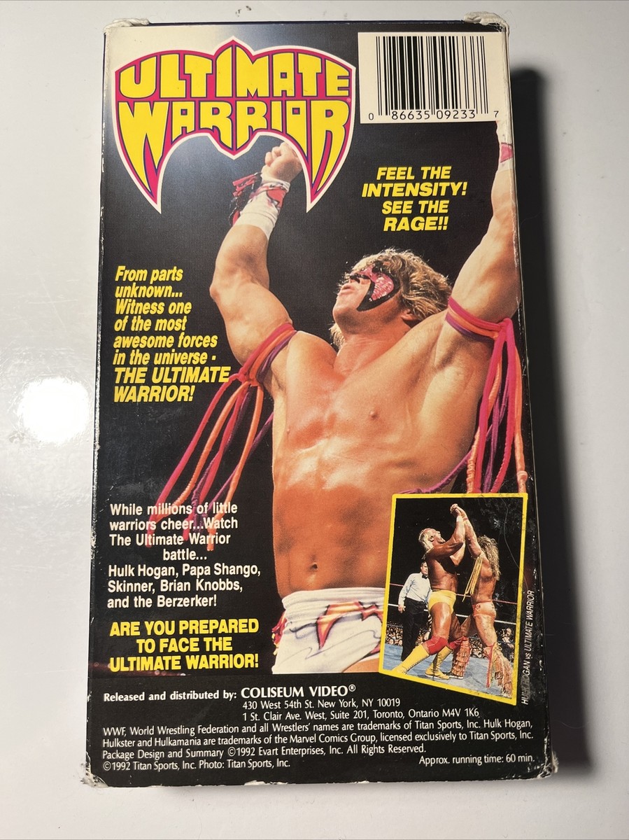 WWF Ultimate Warrior Coliseum Video 1992 VHS Tape Wrestling WWE