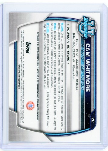 Pick your Card 2022-23 Bowman Chrome University Prospect Autographs - Picture 31 of 113
