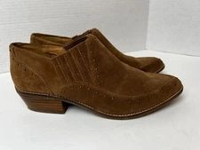 Crown Vintage Kavita Leather Ankle Boots, Women's Size 10M, Pecan NICE MSRP $125