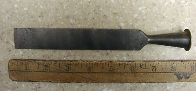 Vintage Unbranded Socket Firmer Chisel,1'' X 8-1/16'',VGC,BUT W/Splayed Socket