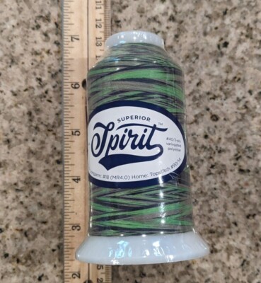 Superior Threads 828 Navy/Green/Gray Spirit Variegated Polyester Thread 1650 y