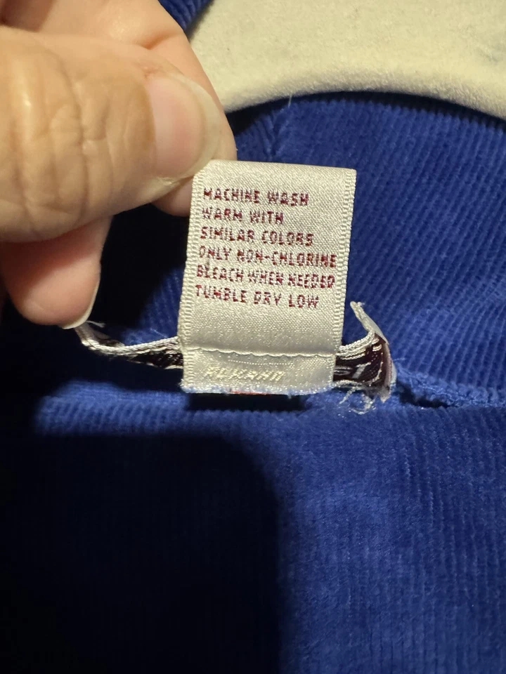 Impresionante túnica de terciopelo azul Bechamel cuello alto suave de gran tamaño vintage L Foto 4 de 4