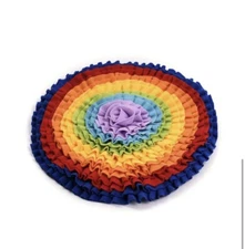Rainbow Snuffle Mat for Dogs | Nosework Feeding Mat and Puzzle Toys