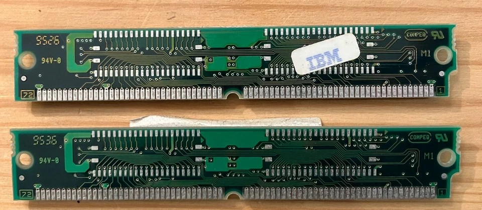 2X IBM 4MB (8 MB TOTAL) SIMM Memory (92G7319) - 5V - 60 ns - Image 2 of 2