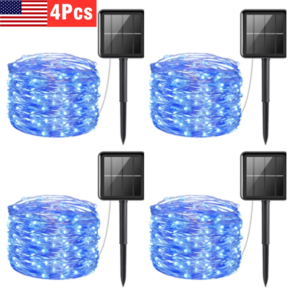 Solar LED String Copper Wire Fairy Light Night Twinkle Lamp Outdoor Garden Decor
