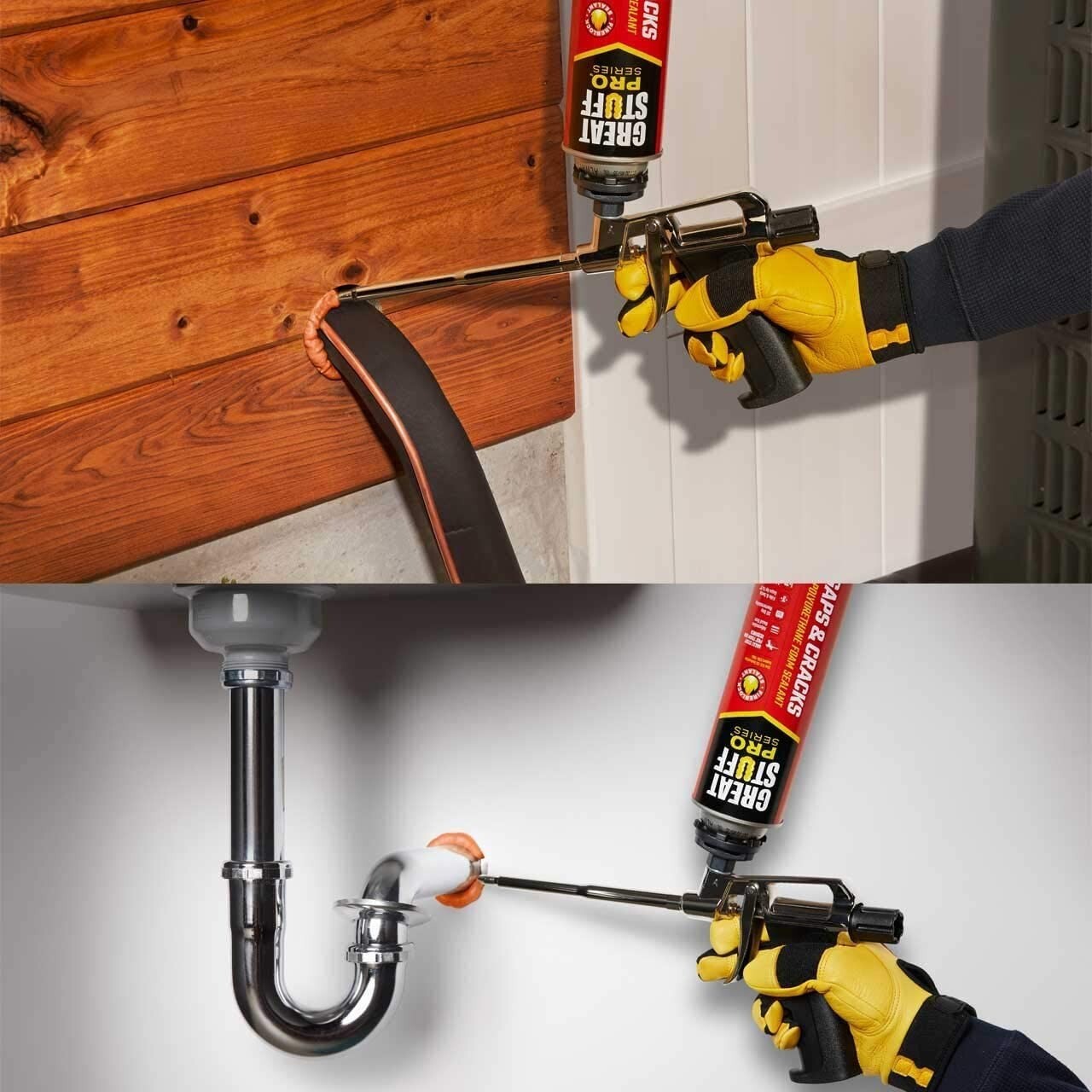 Great Stuff Pro Gaps & Cracks Foam 12 cans, 2 ft Pro Foam Gun, 2 Cans