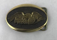 Eagle Scroll United We Stand Brass Vintage Belt Buckle American Eagle 1976
