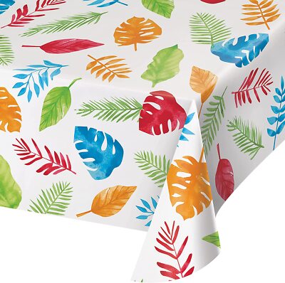 Tropical Table Cover Hawaiian Palm Leaf Jungle Safari Party Tablecover Tableclot