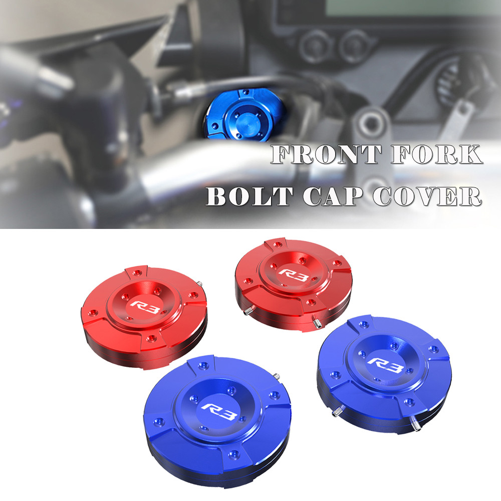R3 Motorcycle FRONT FORK BOLT CAP COVER For Yamaha YZF R3 /Icon/ABS/Midnight NEW