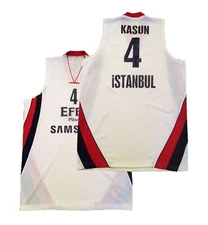 Kasun #4 Anadolu Efes Basketball Jersey SK Istanbul Turkey Throwback