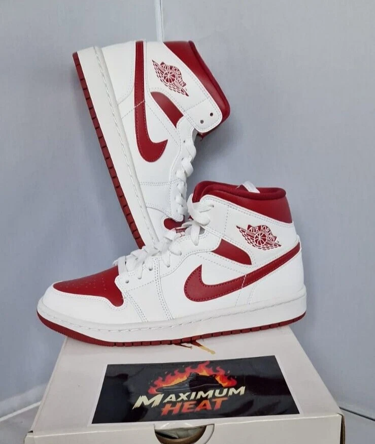 Nike Air Jordan 1 Mid Reverse Chicago melograno bianco rosso UK 7 EU 41 US 9 5