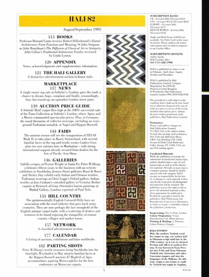 Hali Magazine: # 83 Oct-Nov 1995: Carpets Paris Hong Kong Bargello Baluch  c2 | eBay