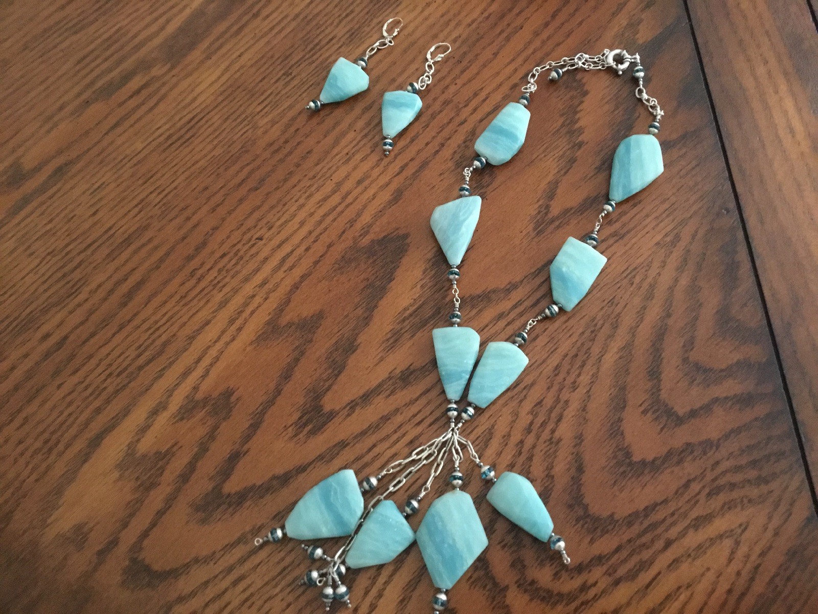 STERLING SILVER  Statement LARGE Necklace /earrin… - image 8