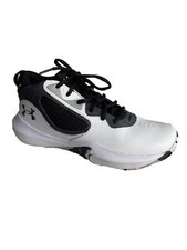 Under Armour Mens Lockdown Basketball shoes Black And White Hi tops Boy 6Y