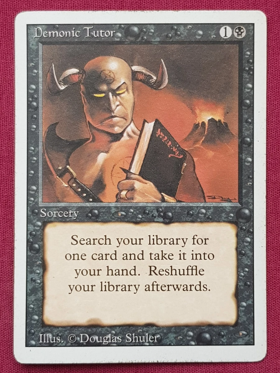 Heavily Played (Poor) Demonic Tutor Magic: The Gathering