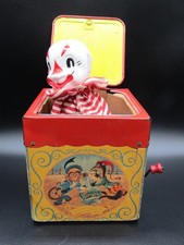Matty Mattel Vintage Metal Jack-In-The-Box, Not Working - Clown, '50s, Toys