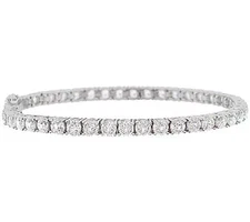 Epiphany Diamonique 100-Facet Platinum-clad Classic Tennis Bracelet, 7-1/4"L