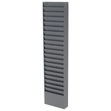 Medical Chart Hanging Wall File Holder 20 Pockets Gray