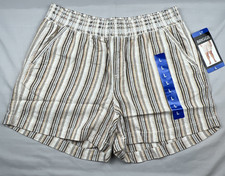Briggs Linen Blend Pull On Vacation Shorts Large NWT