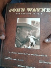 John Wayne Hardcover Biography by Michael Goldman, Foreword by Jimmy Carter