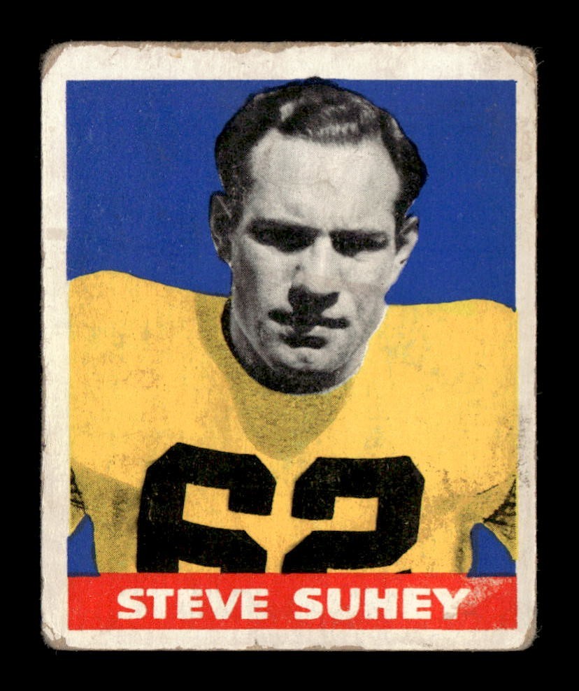 Steve Suhey #2 Football Cards 1948 Leaf trading card — raw and PSA graded price guide