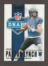 2018 Score Draft #1 Paxton Lynch rookie card, Memphis Tigers. rookie card picture