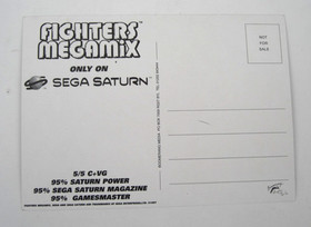 Original Vintage Promotional Postcard For Fighters Megamix Sega Saturn c1996