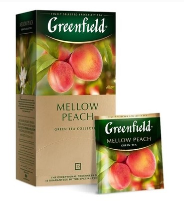 Greenfield Peach Green Tea Mellow Peach   3×25 Tea Bags New - Гринфилд - Russia