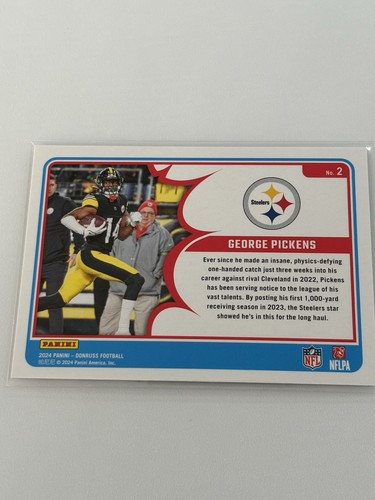 George Pickens Donruss 2024 Action All Pros #2 - Picture 2 of 2