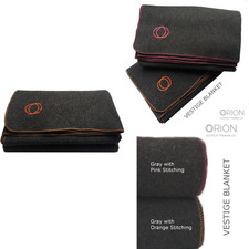 Military Wool Blanket 80/20 Wool Synthetic Blend 66 x 84 Gray Orange Survival