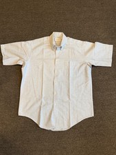 Vintage Manhattan Shirt Mens 16 Short Sleeve Button Up Made In USA 90s Classic