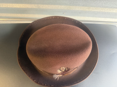 Pino Baldini Men s Brown Solid Pattern Fedora Hat, Size X-Large
