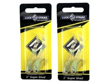 Luck E Strike 2” Super Shad Swim Bait, Natural, 1/8 oz - 2 Count/2 Pack, New
