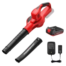 PowerSmart 20V Cordless Leaf Blower with 2.0Ah Battery and Charger, Lightweig...
