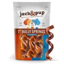Jack&Pup Bully Springs for Dogs | 7" Spiral Bully Sticks for Dogs | Long Last...