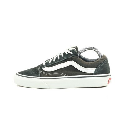 VANS Damen Old Skool Sneaker Schwarz Weiß Wildleder Canvas Top Skateschuhe EU 35