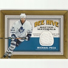 Michael Peca 2006-07 Bee Hive Hockey Game-Used Matted Materials Torontord #MM-MP
