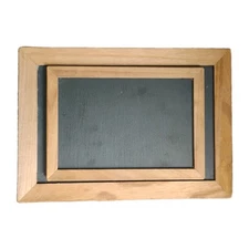 Slate Cheese Serving Board or wall hanging note chalk framed lot of 2