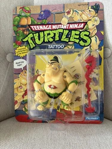 Vintage 1991 TMNT Sumo Tattoo Action Figure Unpunched